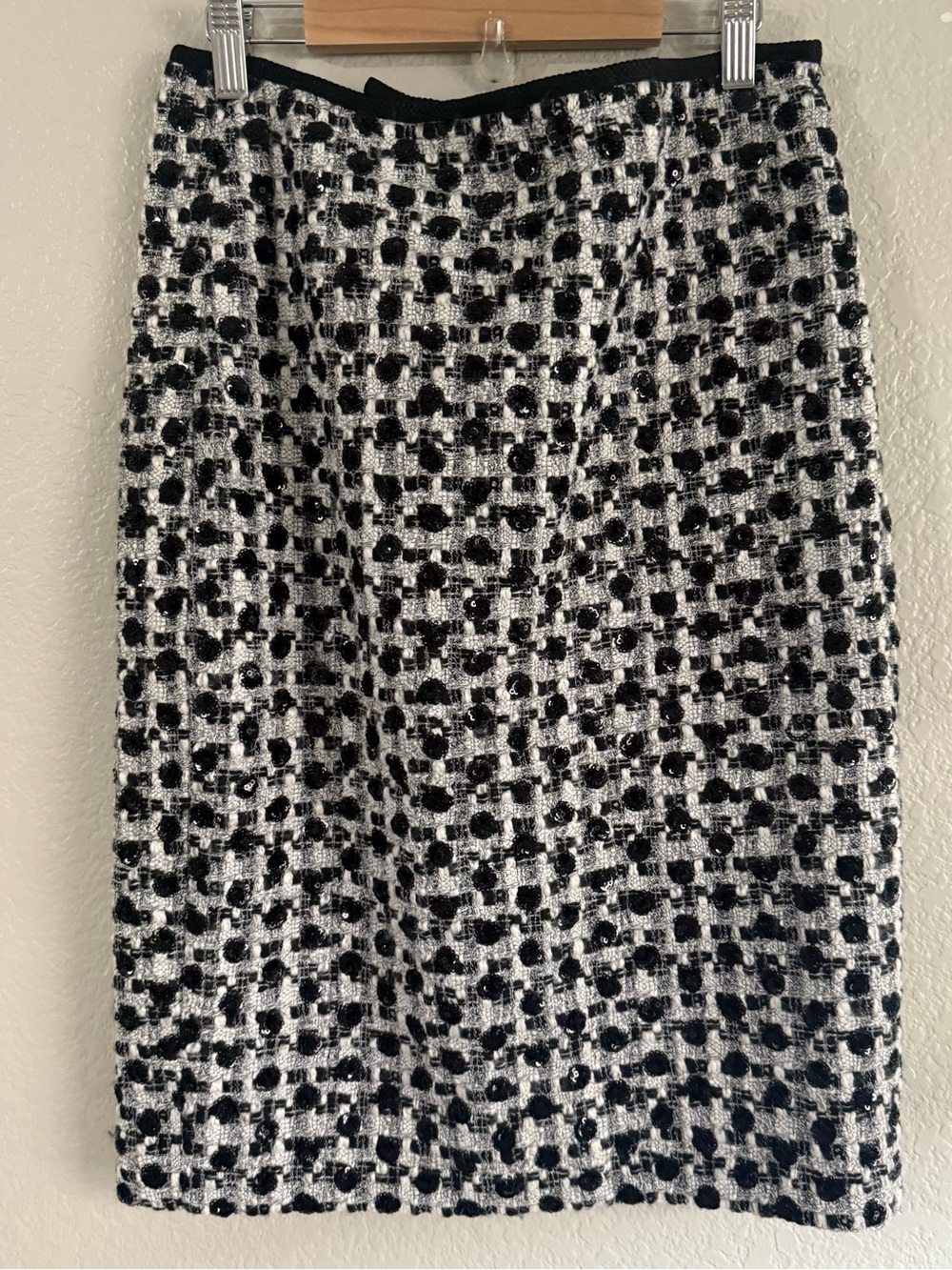 Etcetera Black and White Tweed Pencil Skirt NEW